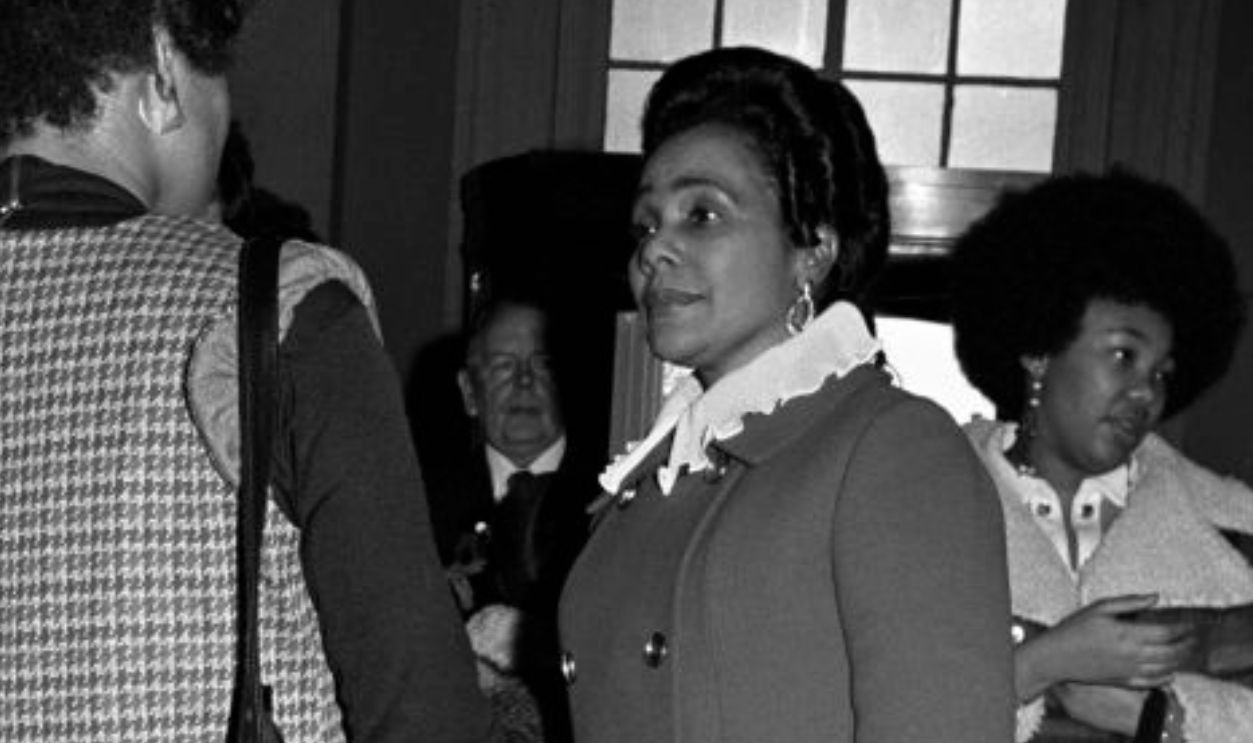 Activist Coretta Scott King arriving at the opening of Congress in Washington D.C. 