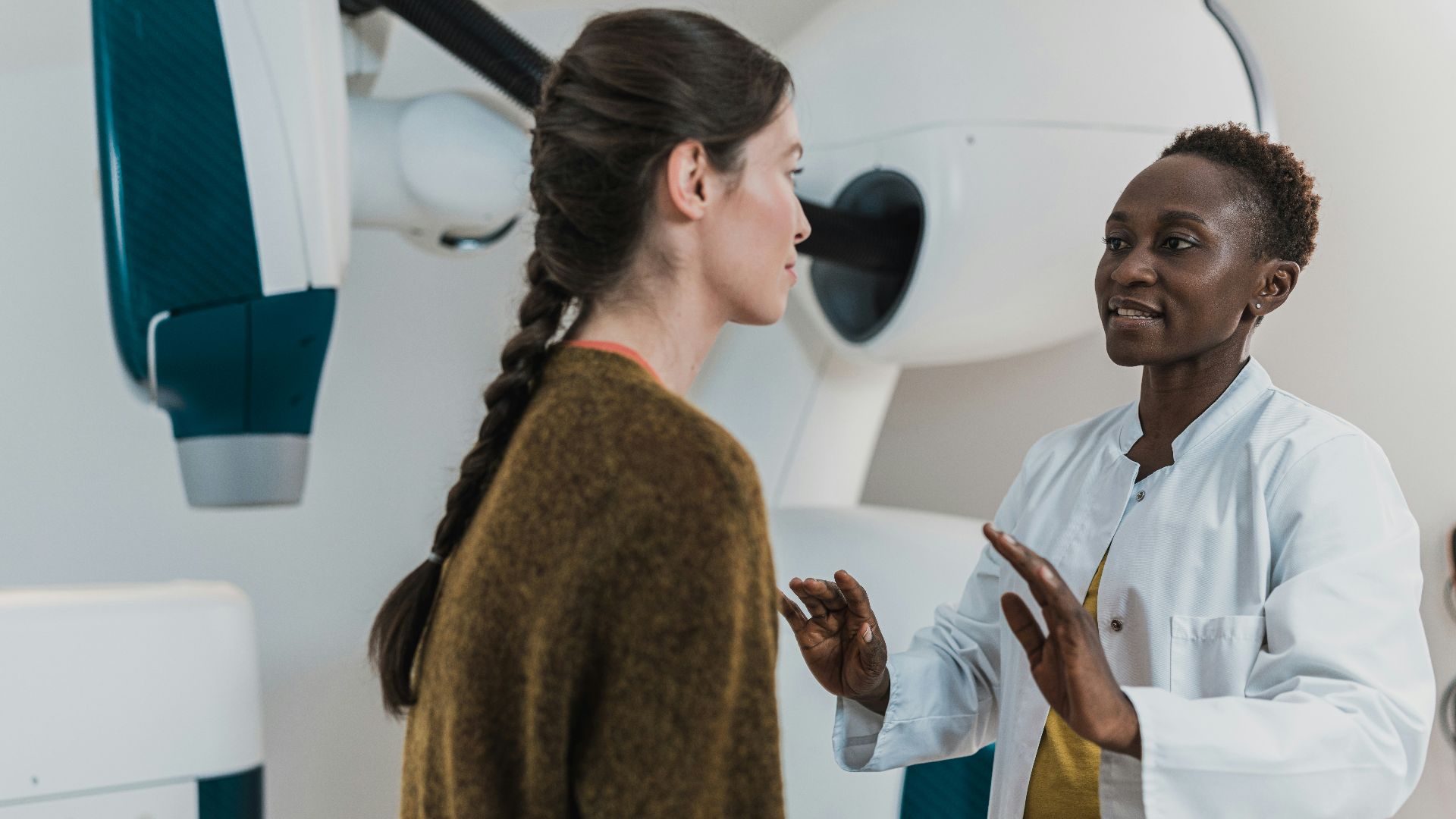 a doctor talking to a patient