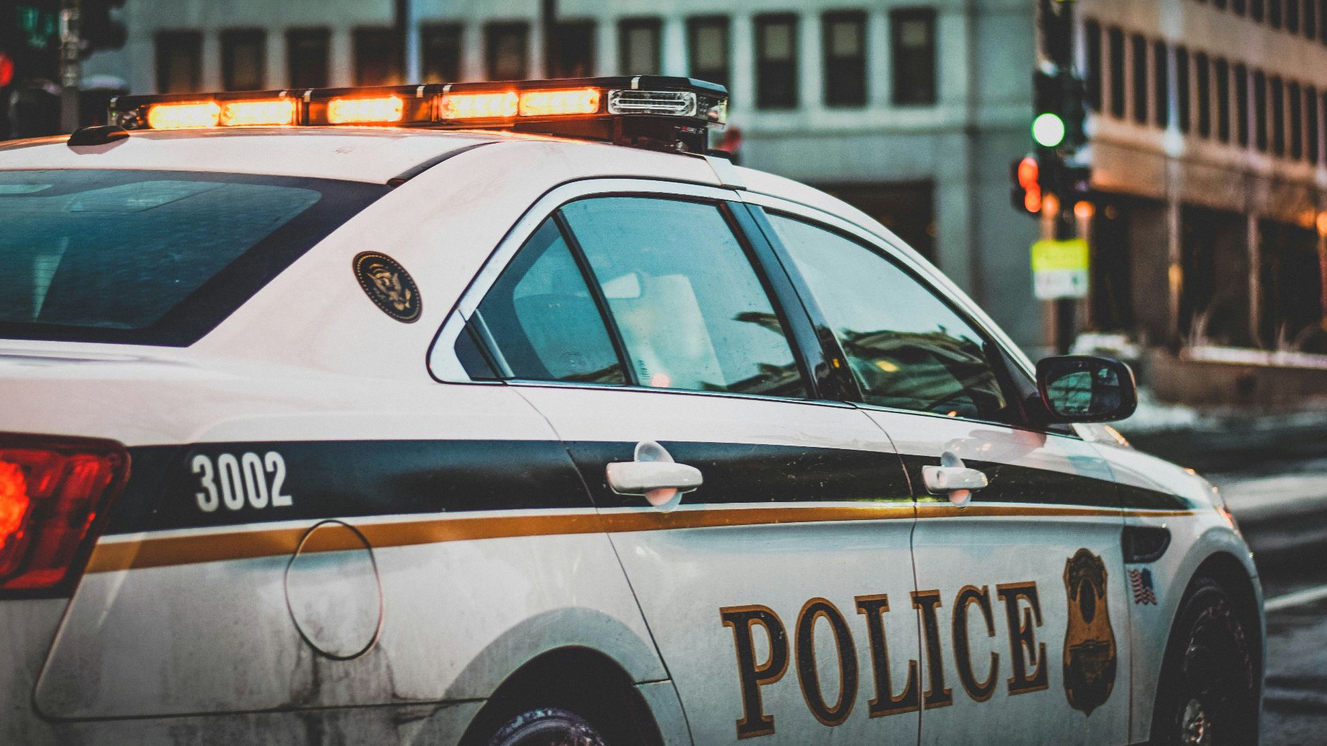 police car at street