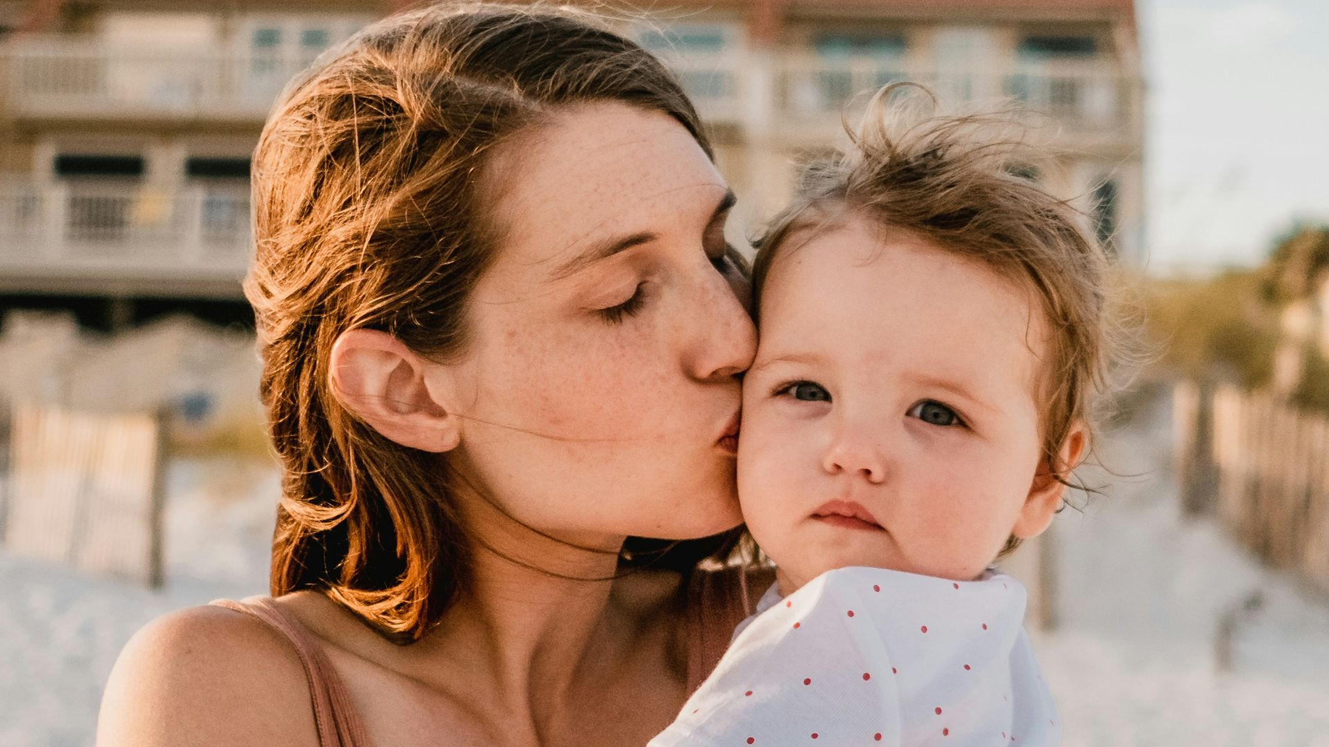 a person holding a baby