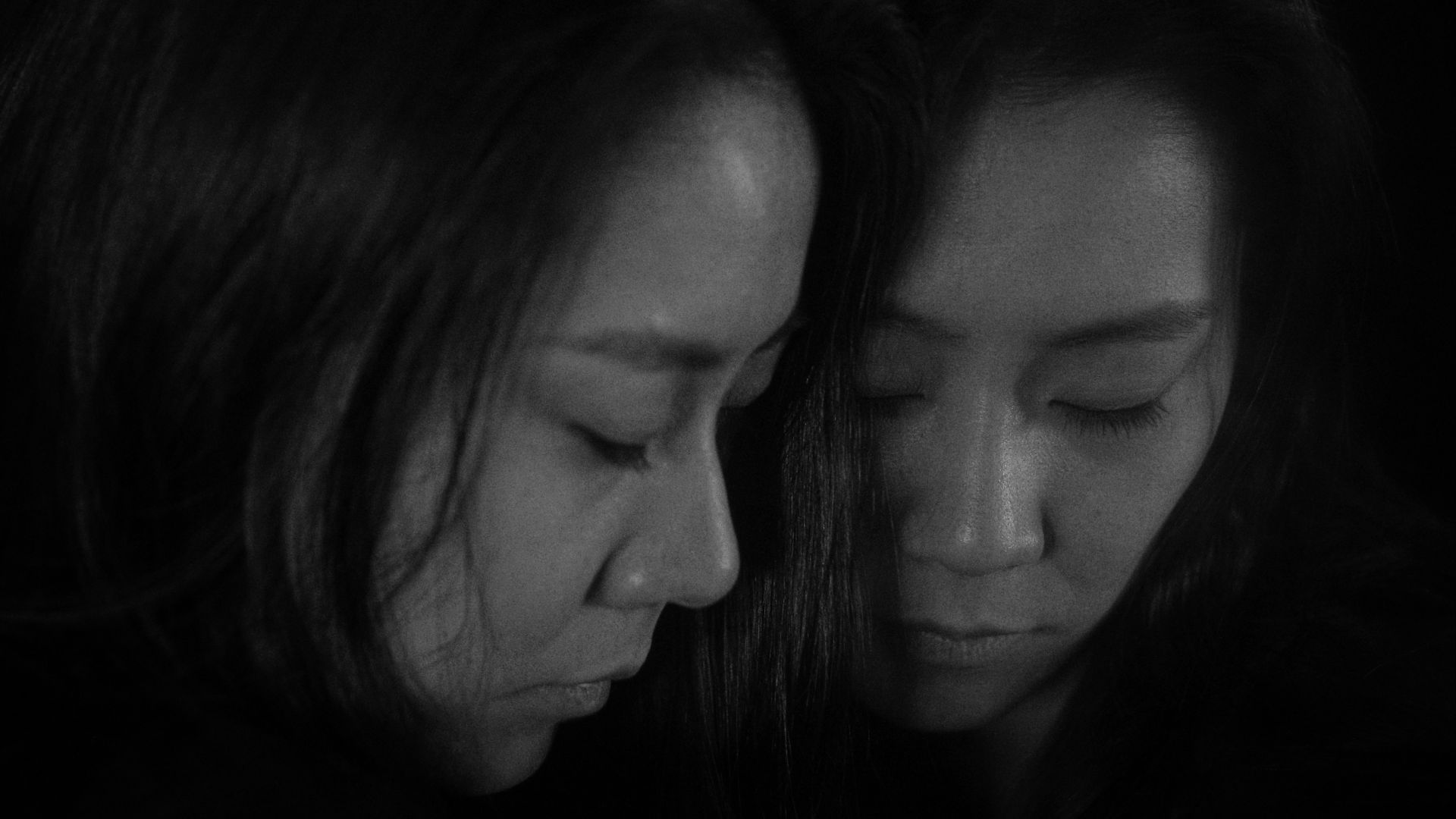 grayscale photo of woman