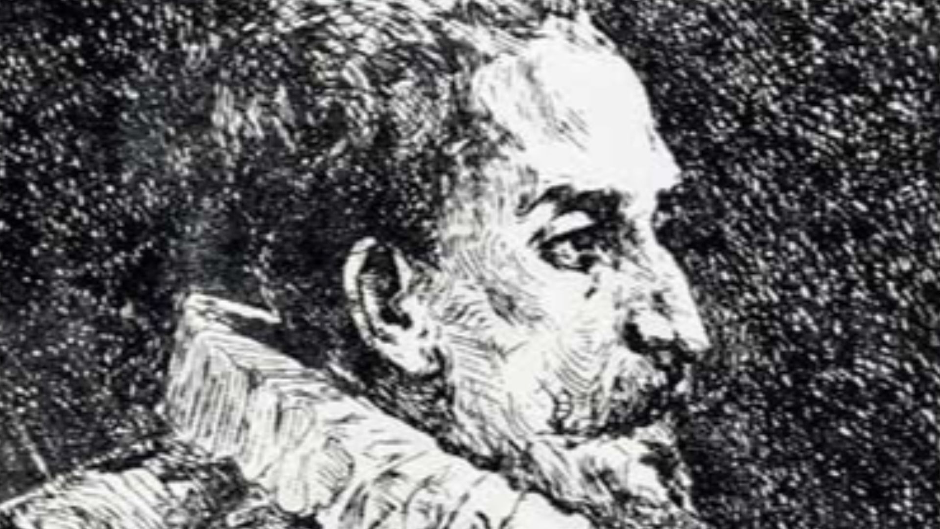 Dibujo y grabado de Miguel de Cervantes.Valencia. Luis Gasca Collection.