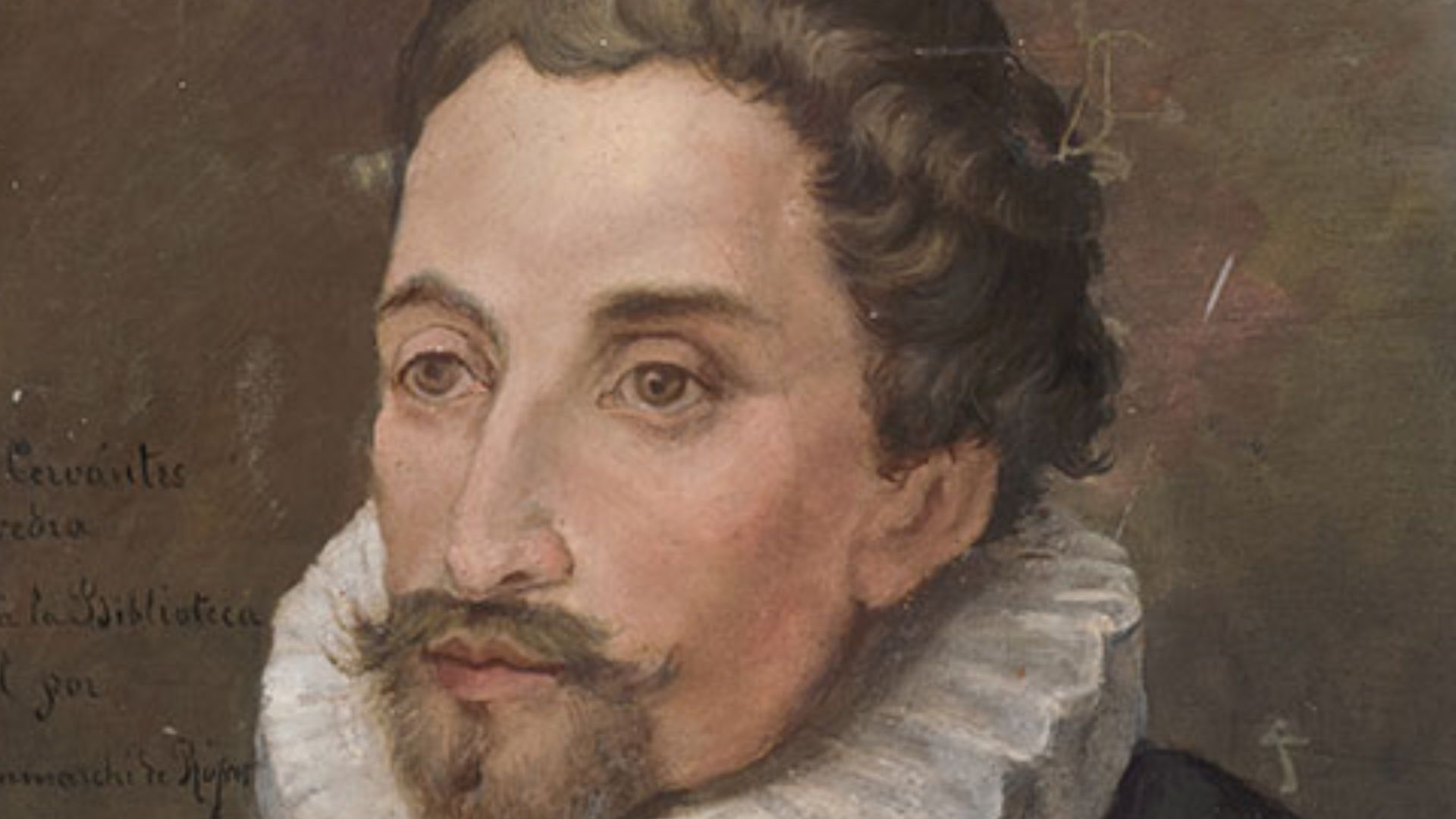 Retrato alóleo de Miguel de Cervantes Saavedra