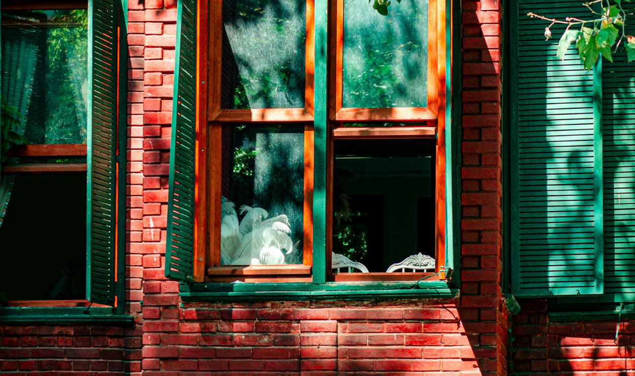A Red and Green Window