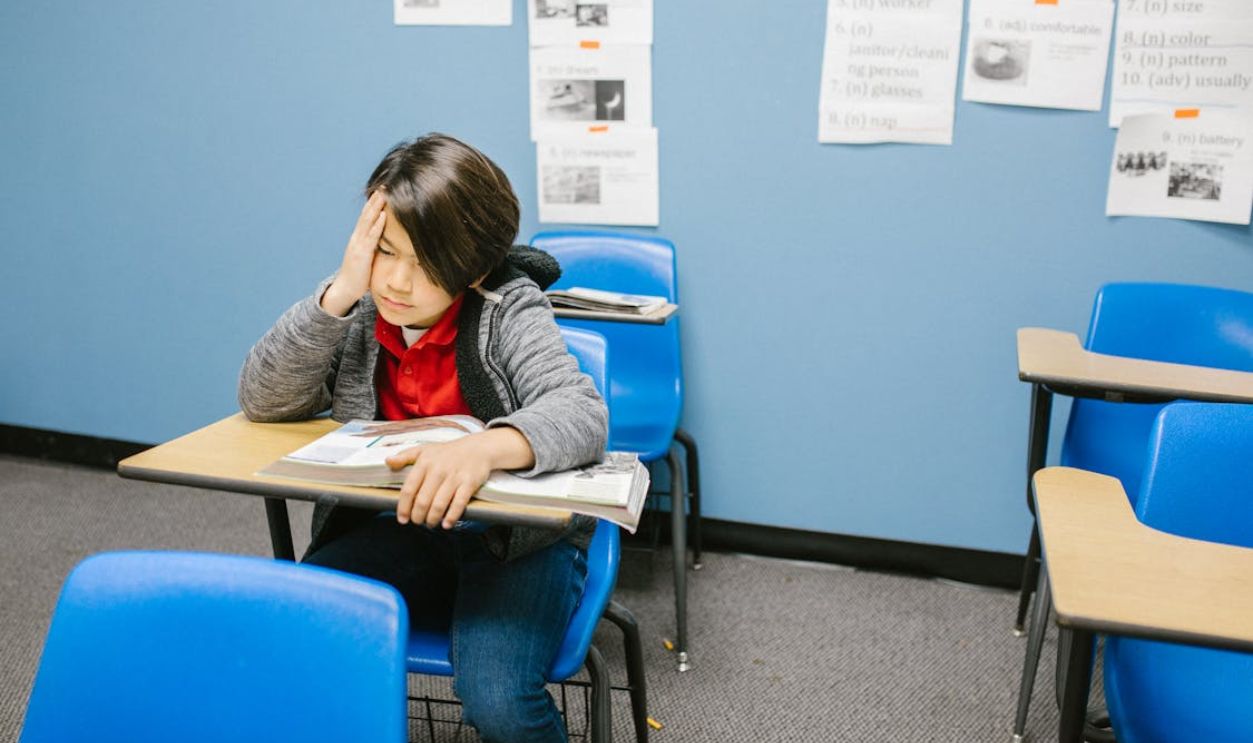 Lonely Student in a Classroom Setting