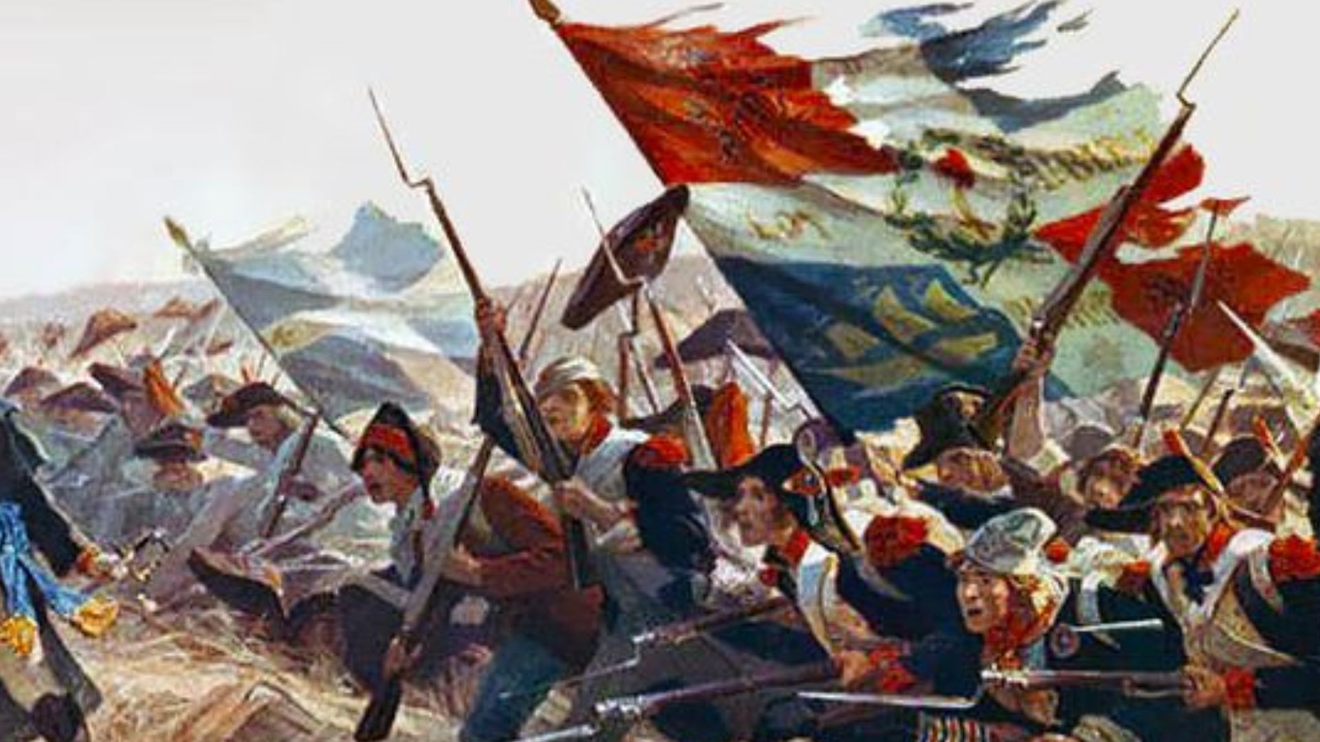 The Parisian battalions and the 19th regiment of Flanders led by Dampierre at the Battle of Jemmapes, 6 November 1792