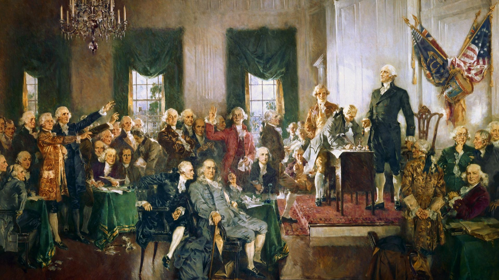 George Washington presiding the Philadelphia Convention