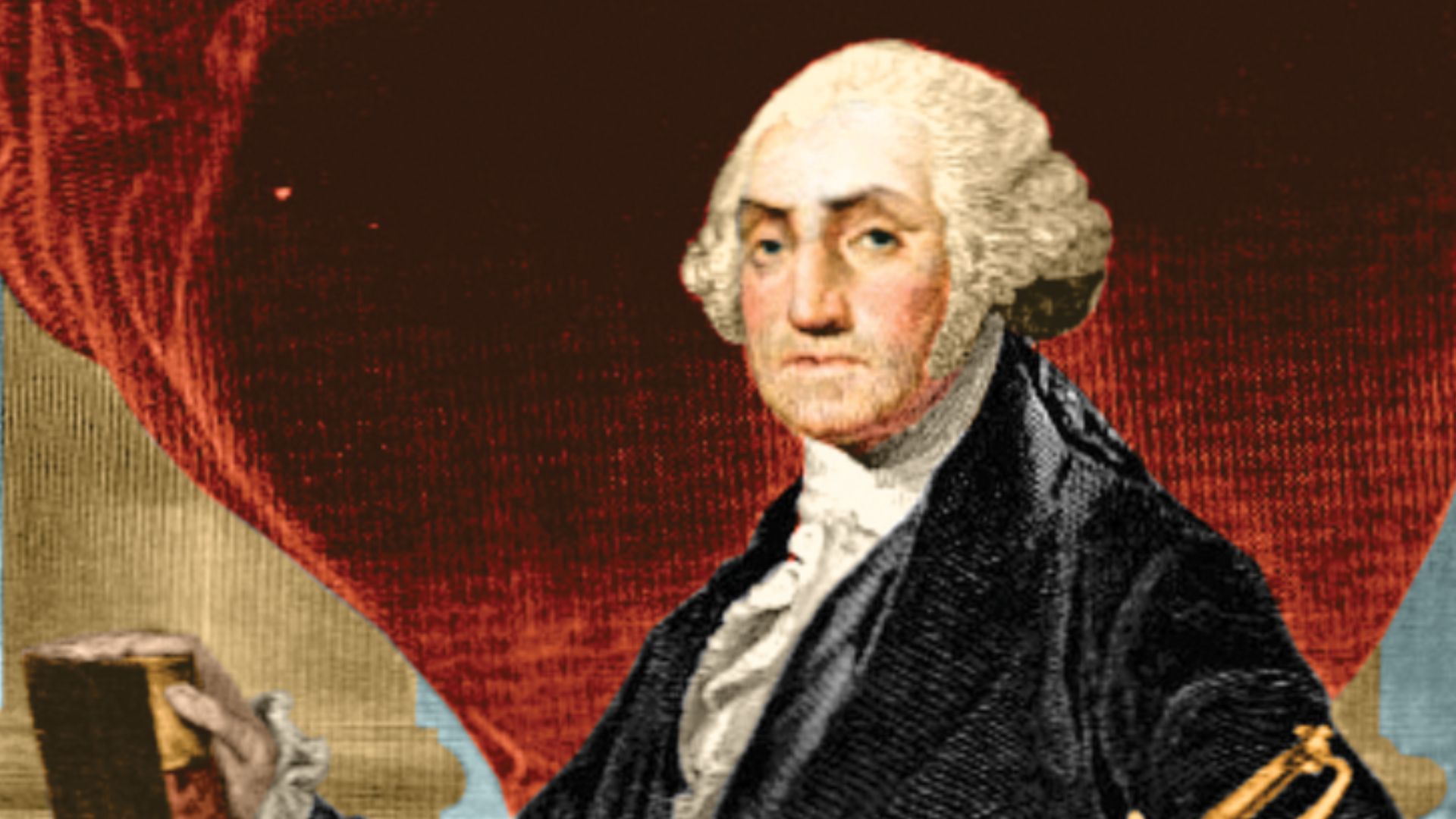 George Washington (1732-1799). Colored steel engraving