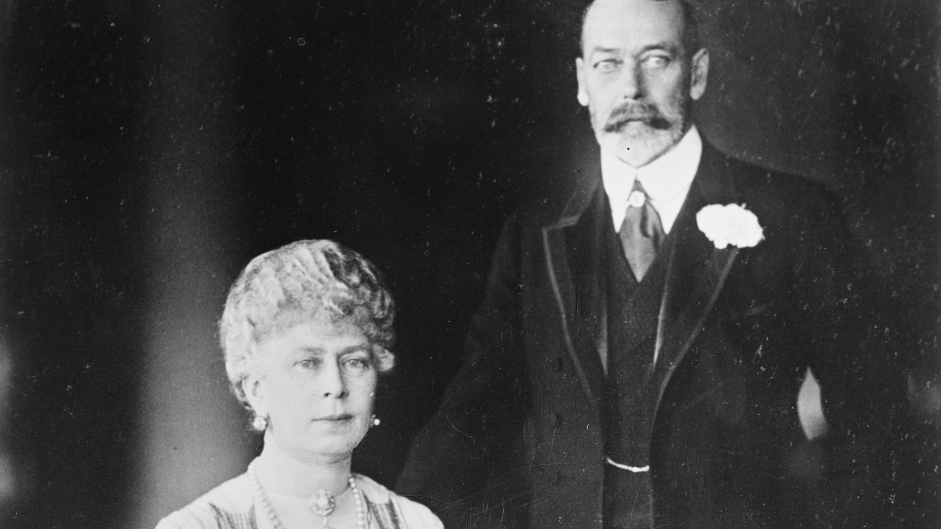 Title: King Geo and Queen Mary
Abstract/medium: 1 negative : glass ; 5 x 7 in. or smaller.