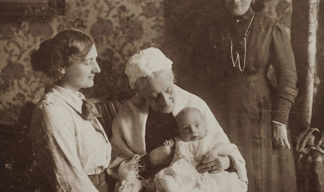 Old Family Photo with a Baby