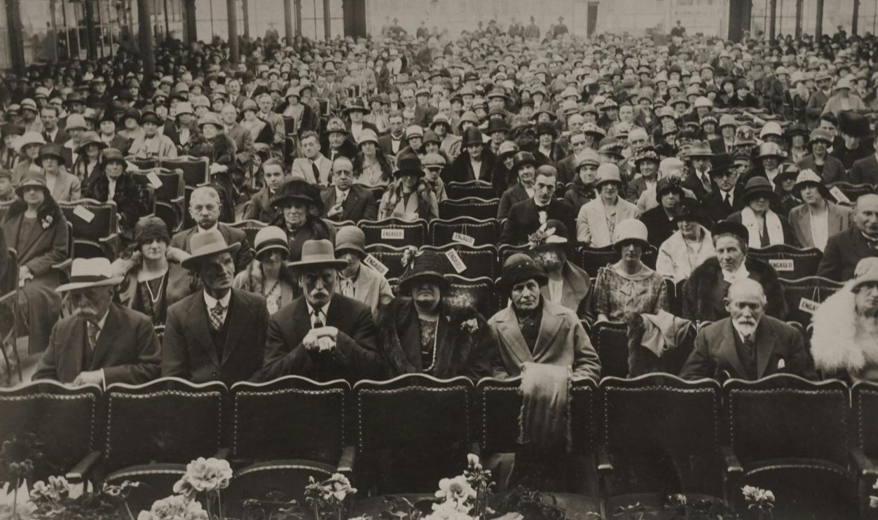 Vintage Audience in Theater Seating