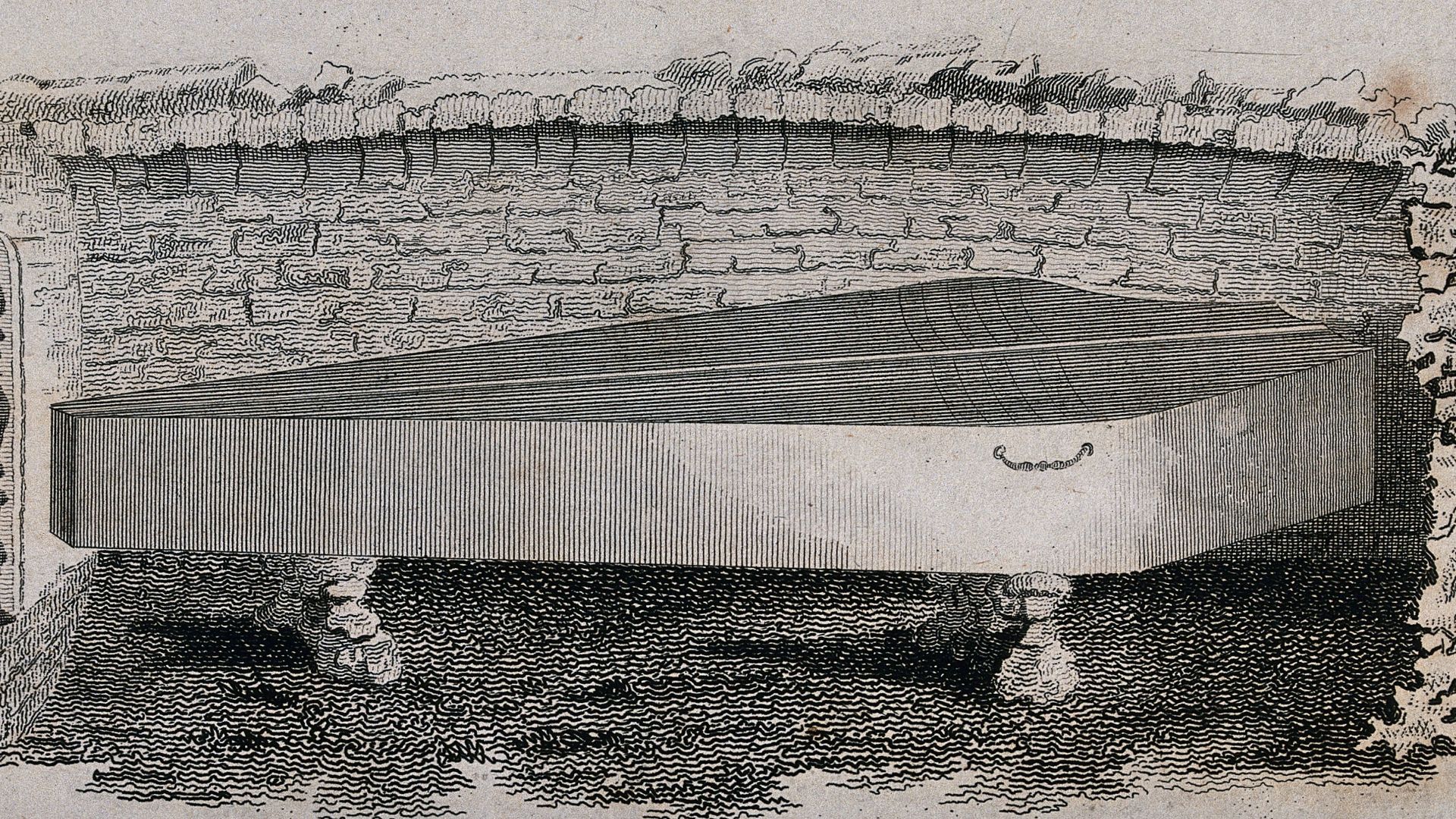 A small coffin, presumably the coffin of Elizabeth, second daughter of Charles II. Etching with engraving.

Iconographic Collections