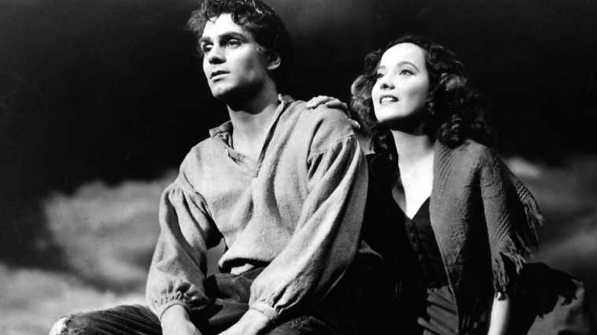 Photo of Sir Laurence Olivier knighted 1947-page 144 and Merle Oberon from the 1939 film Wuthering Heights.