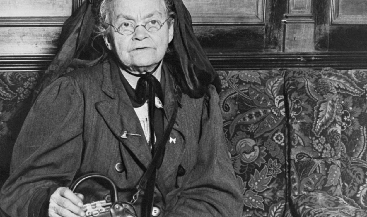 Carry Nation (Original Caption) Carrie Nation, the gal who knocked off the saloons.