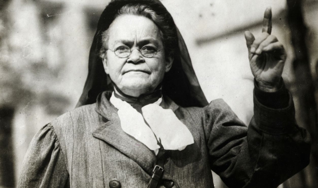 Prohibitionist Carry Nation Carry Nation (1846-1911), U. S. Temperance crusader. Undated photograph.