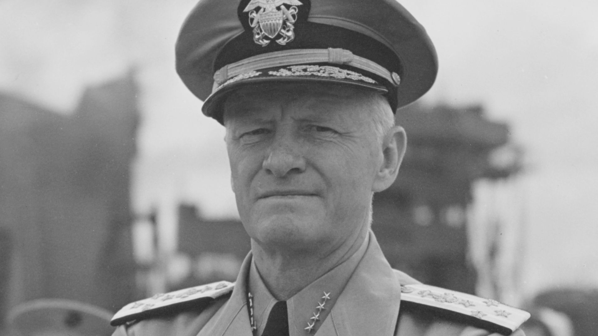 Admiral Chester W. Nimitz. Photographed circa 1942.