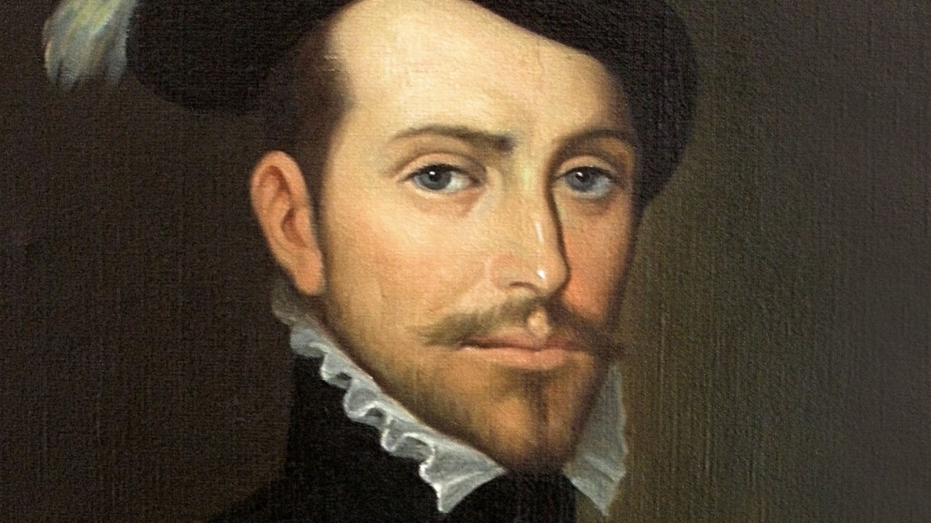 Portrait of Hernán Cortés (1485-1547), 17th century. Found in the collection of Museo Naval de Madrid.