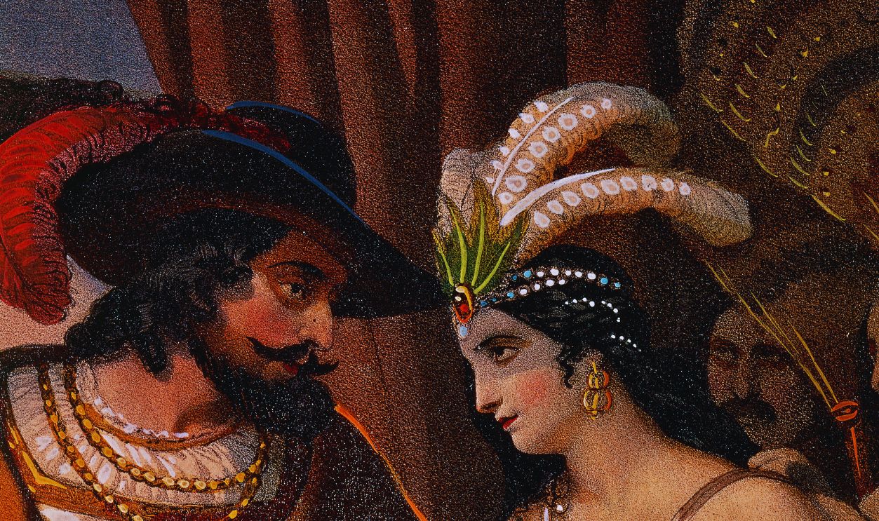 Hernan Cortes (1488-1547) Hernan Cortes (1488-1547). Spanish discoverer. He discovered Mexico. Hernan Cortes and Dona Marina, by Nicolas Eustache Maurin (1799-1850). 