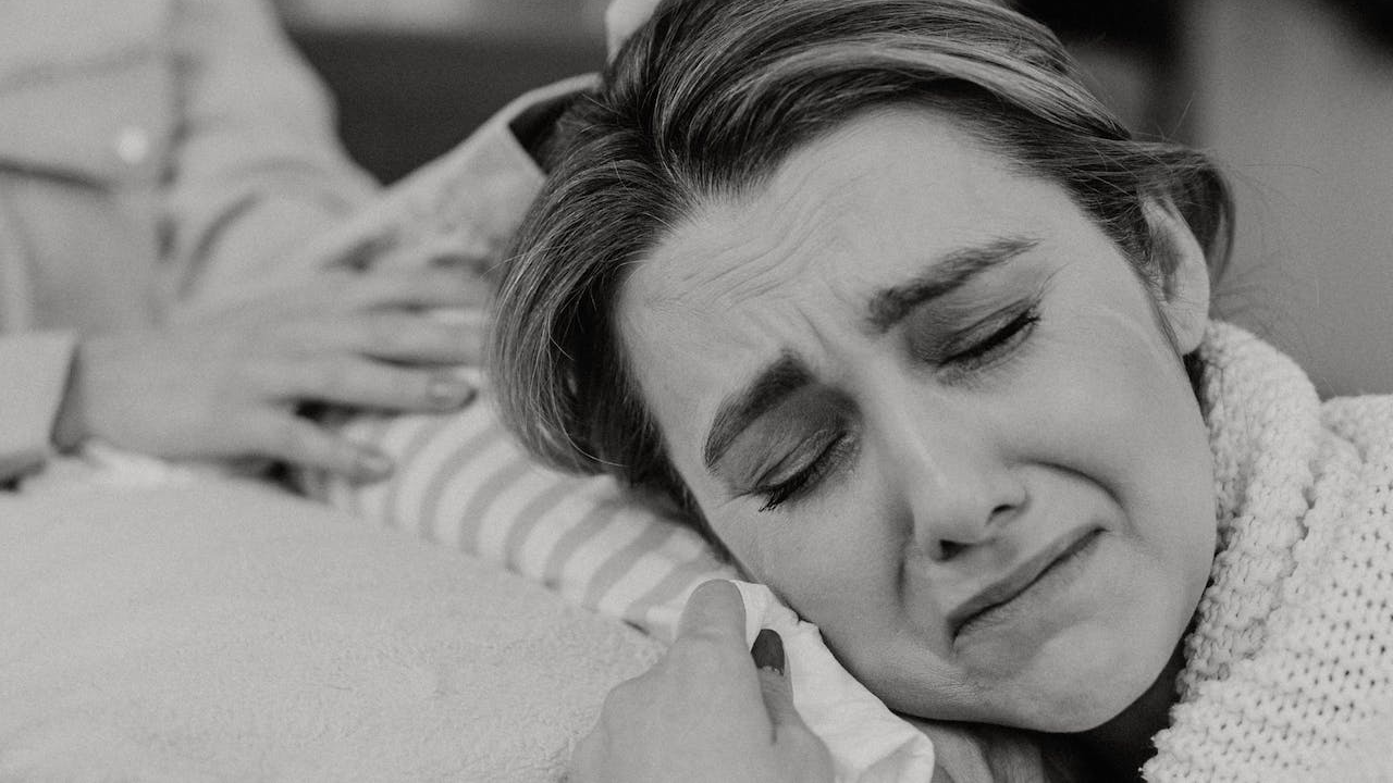 woman crying