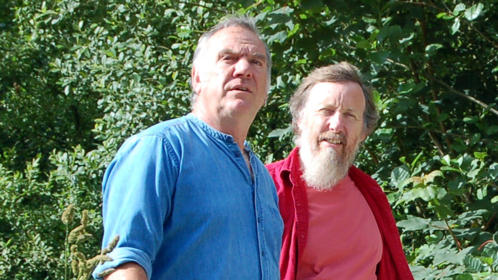 Ralph McTell (left) and David Suff (right) photographed near Pentewan, Cornwall, in July 2006