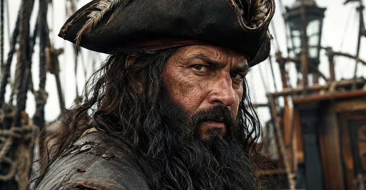 AI-generated image of Blackbeard.