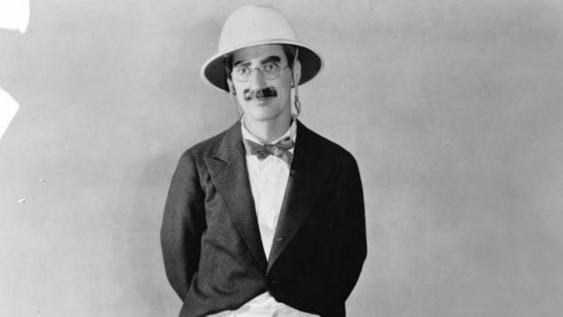 Publicity photo of Groucho Marx in Animal Crackers