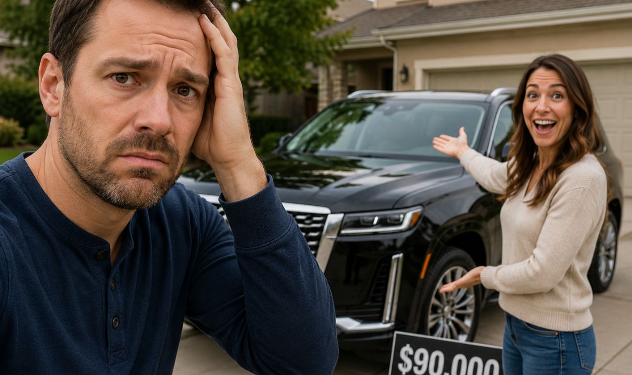 worried man with car