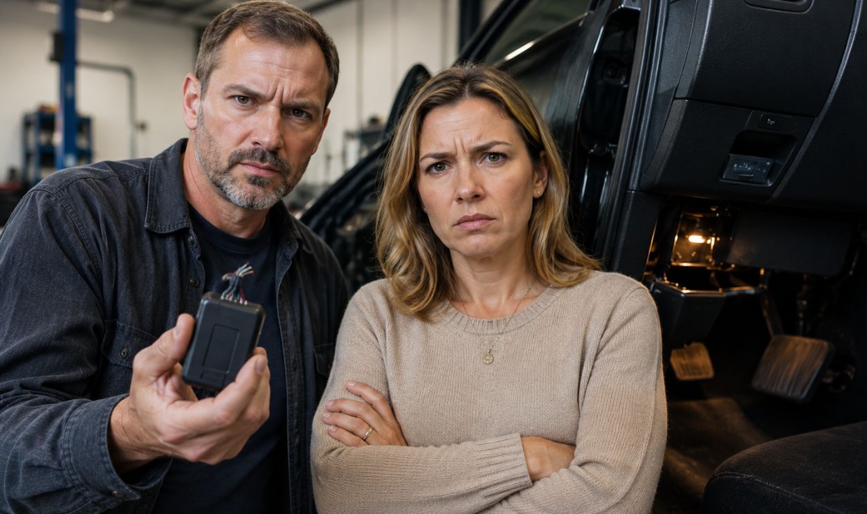 In the garage, solving the mystery