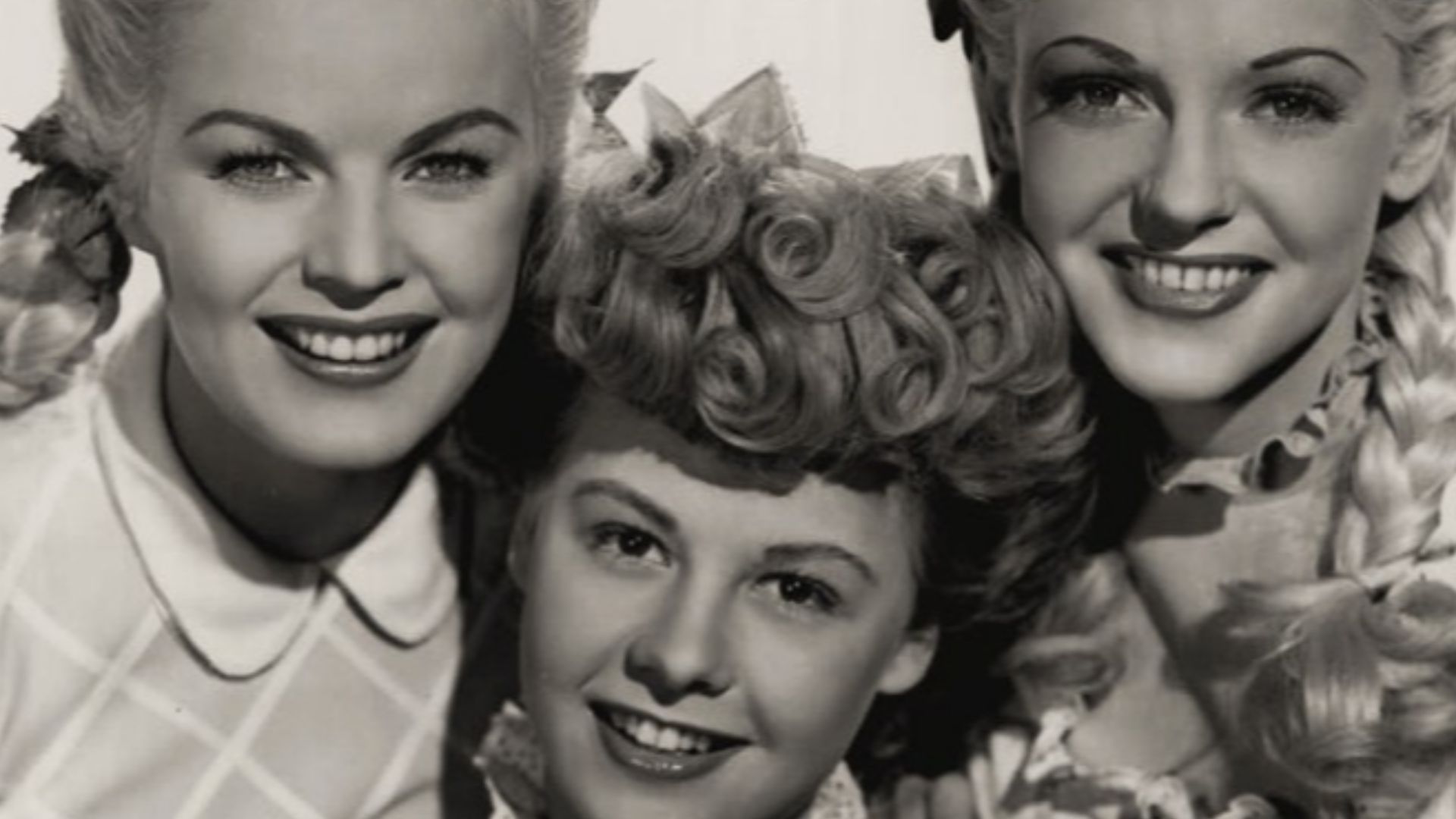Left to right: June Haver, Vera-Ellen, and Vivian Blaine in Three Little Girls in Blue (1946) - publicity still (cropped : see source)
