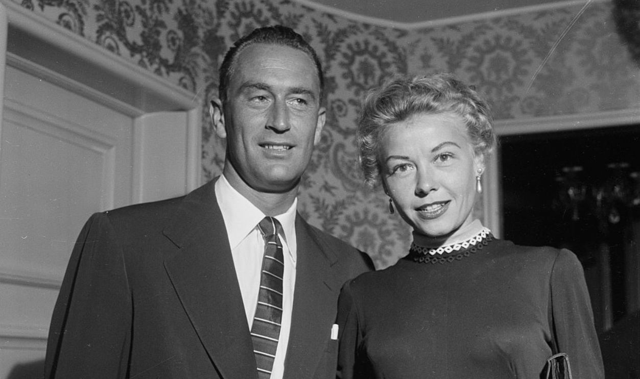 LOS ANGELES,CA - OCTOBER 23,1954: Actress Vera-Ellen and Victor Rothschild attend the party for Debbie Reynolds and Eddie Fisher at Cantors in Los Angles,CA. 
