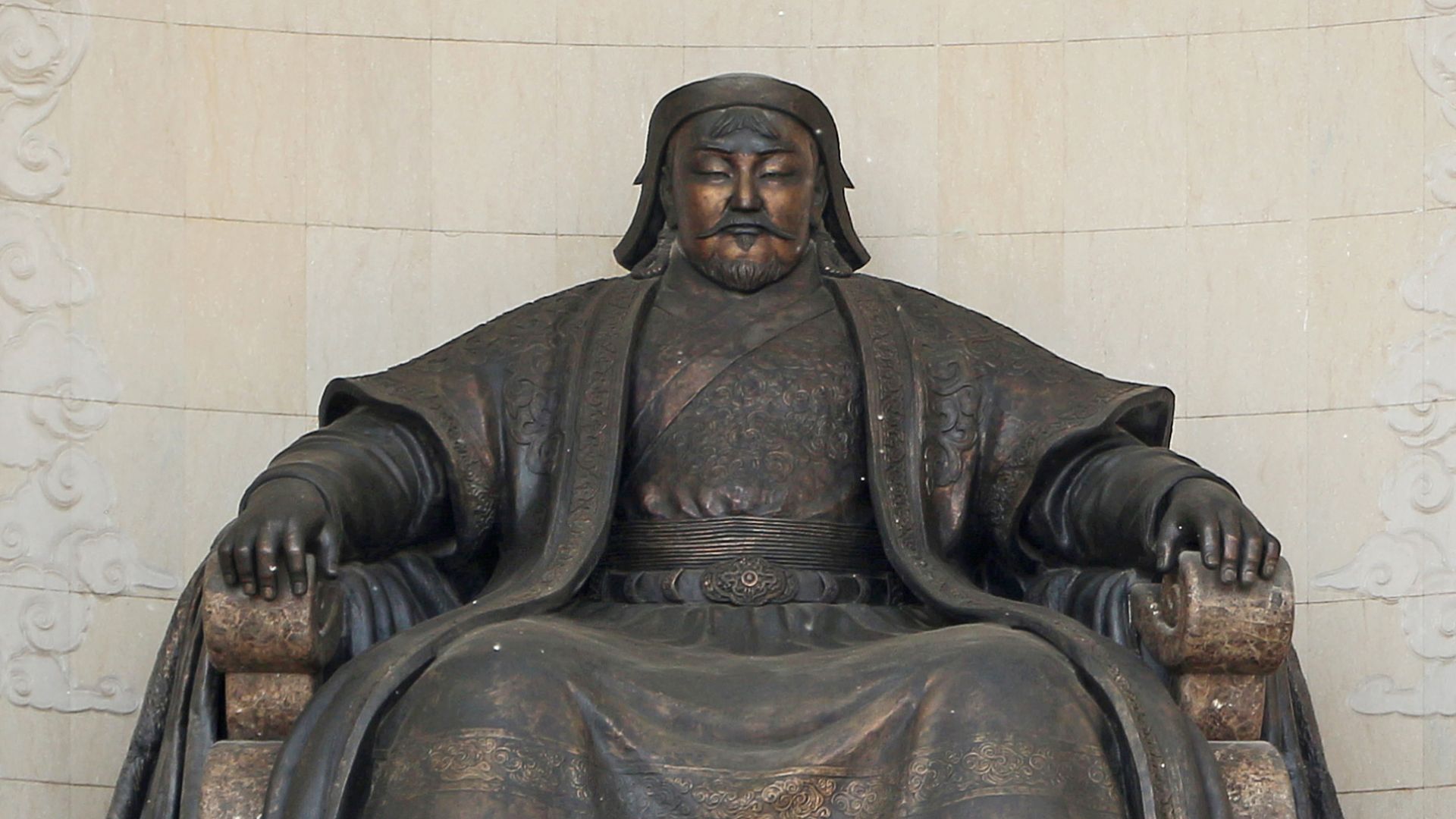 Monument to Genghis Khan on Sükhbaatar Square, Ulaanbaator, Mongolia