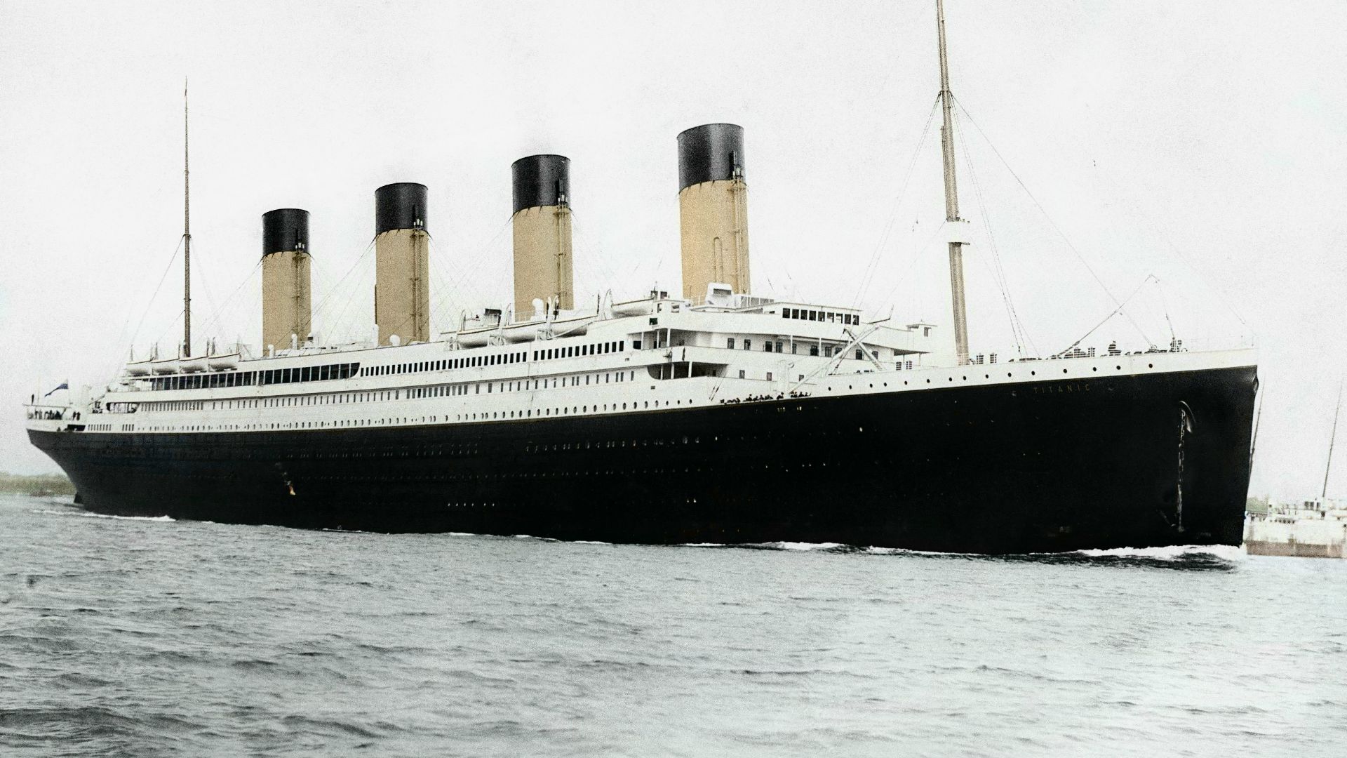 Colorized picture of RMS Titanic
