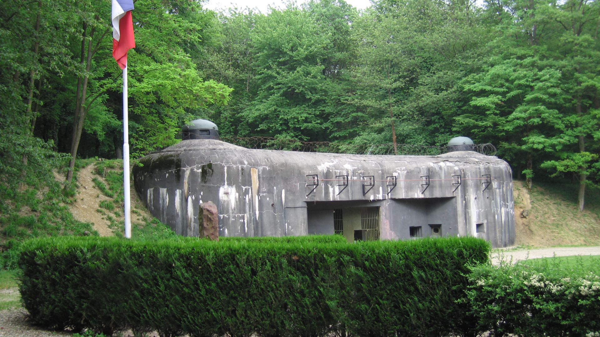 The munitions entrance to Ouvrage Schoenenbourg along the Maginot Line in Alsace.