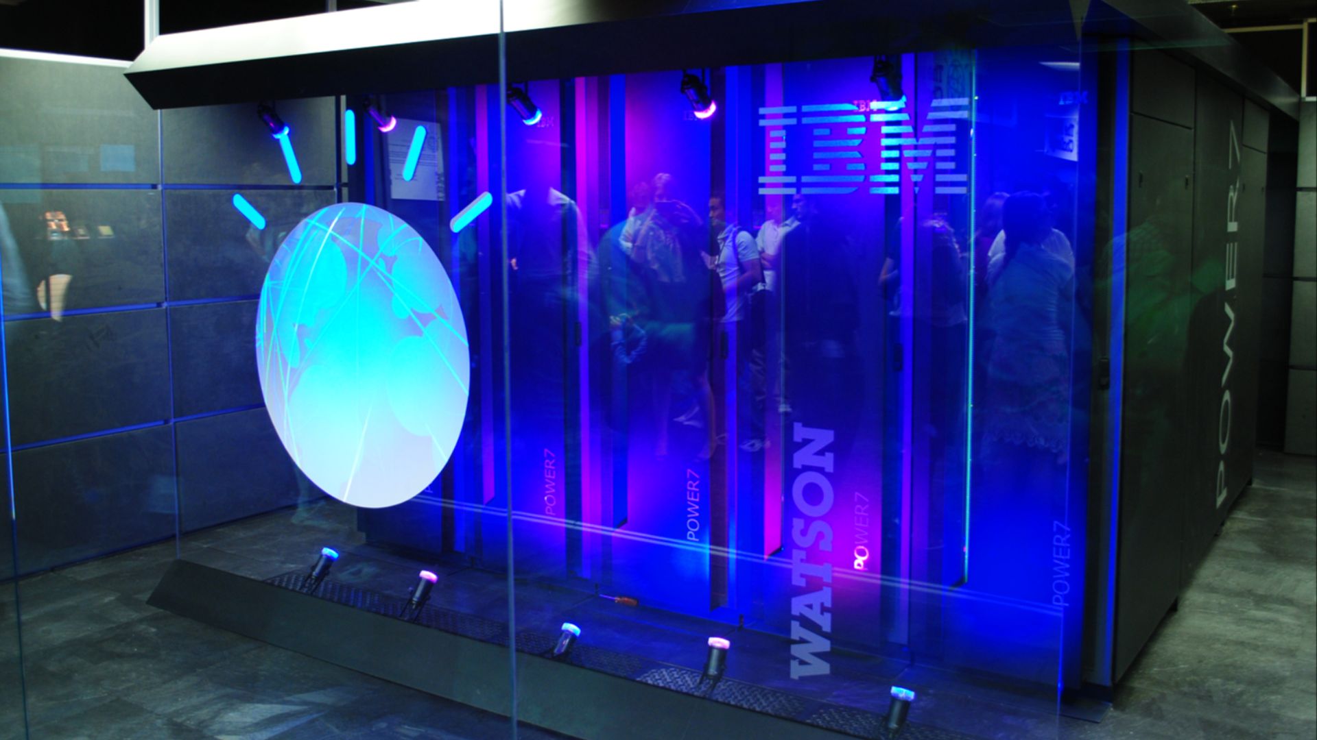 An early prototype of Watson in Yorktown Heights, NY. The cognitive computing system was originally the size of a master bedroom in 2011.