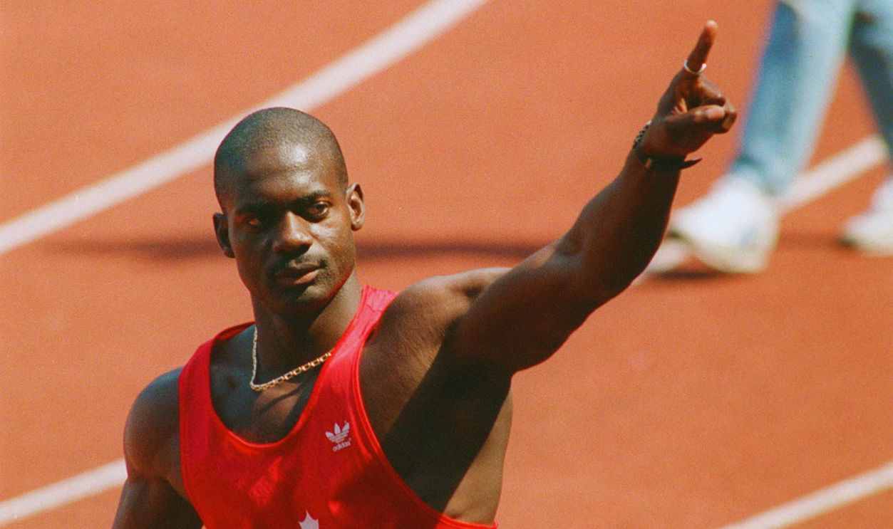 Gettyimages - 142574385, Jamaican-born Canadian Ben Johnson point 