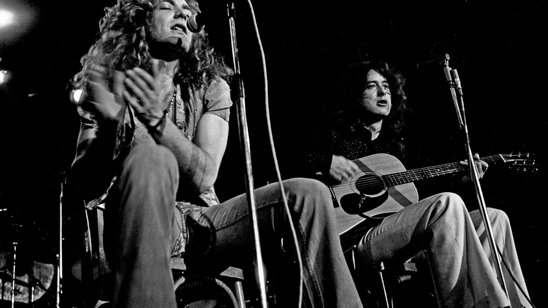Led Zeppelin in Hamburg, Germany 1973. Robert Plant, Jimmy Page