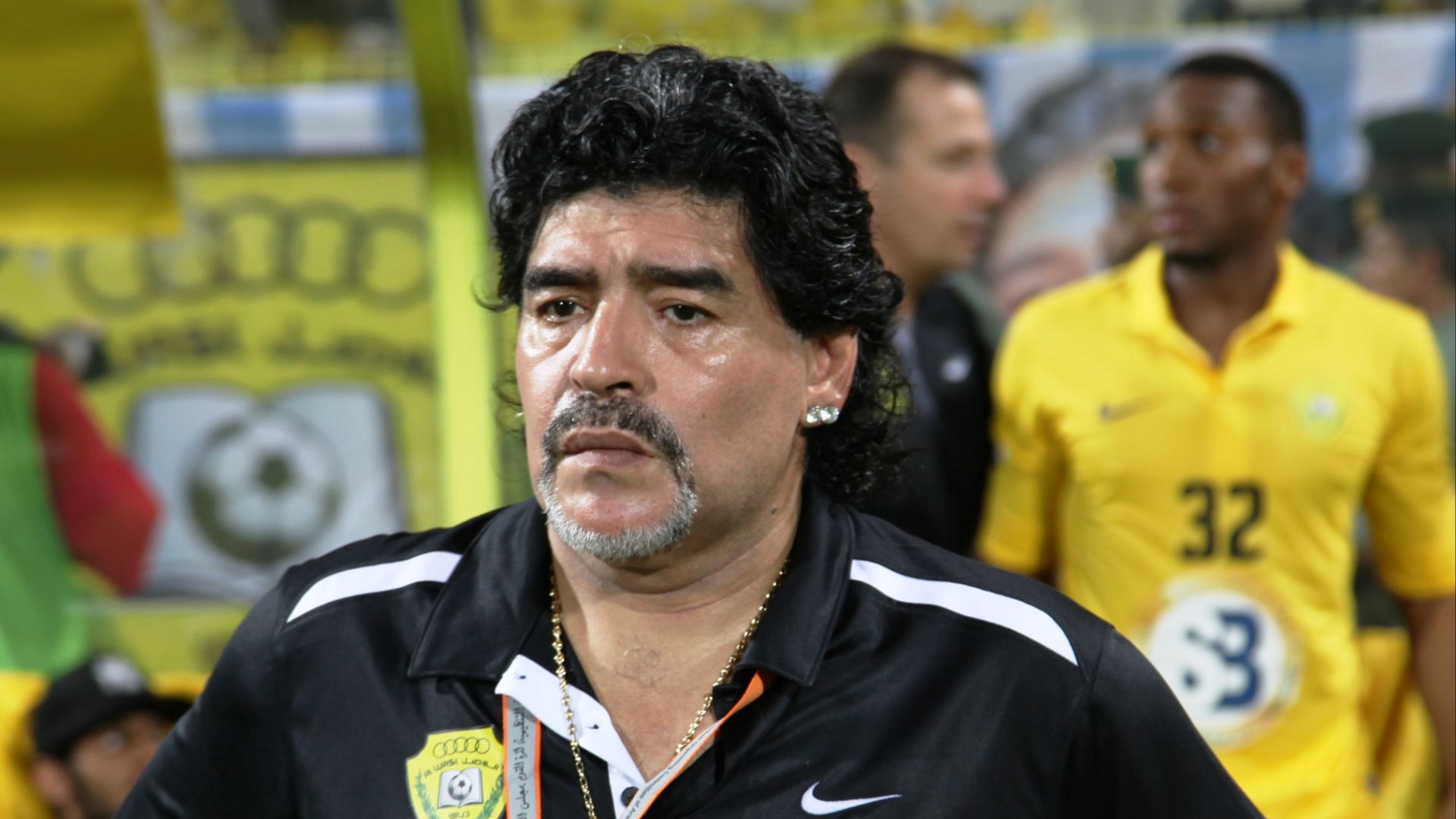 Diego Maradona at 2012 GCC Champions League final