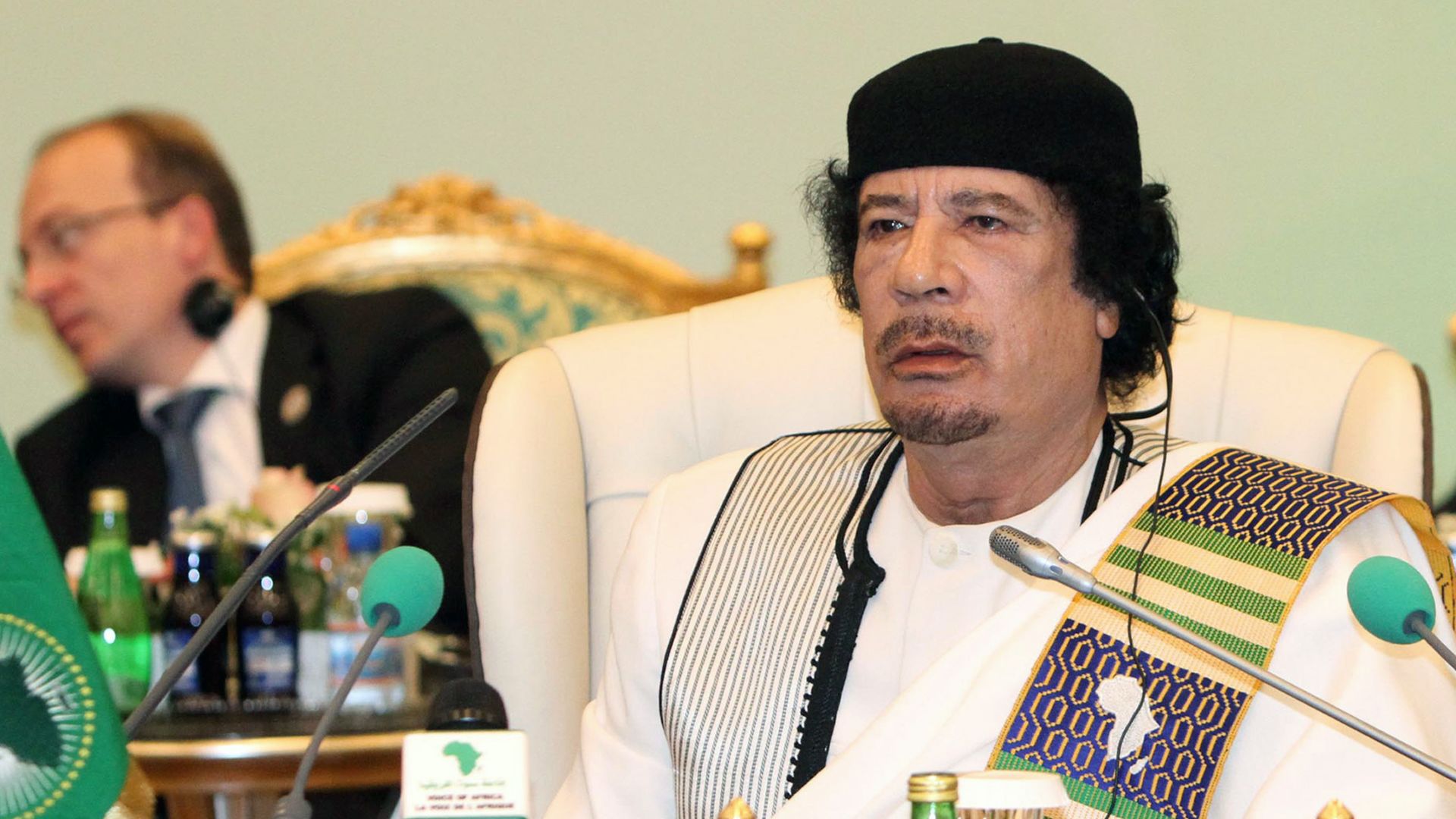 Muammar al-Gaddafi, Guide of the Great Revolution of the Great Socialist People's Libyan Arab Jamahiriya, at the 3rd EU/Africa Summit, 29-30/11/2010