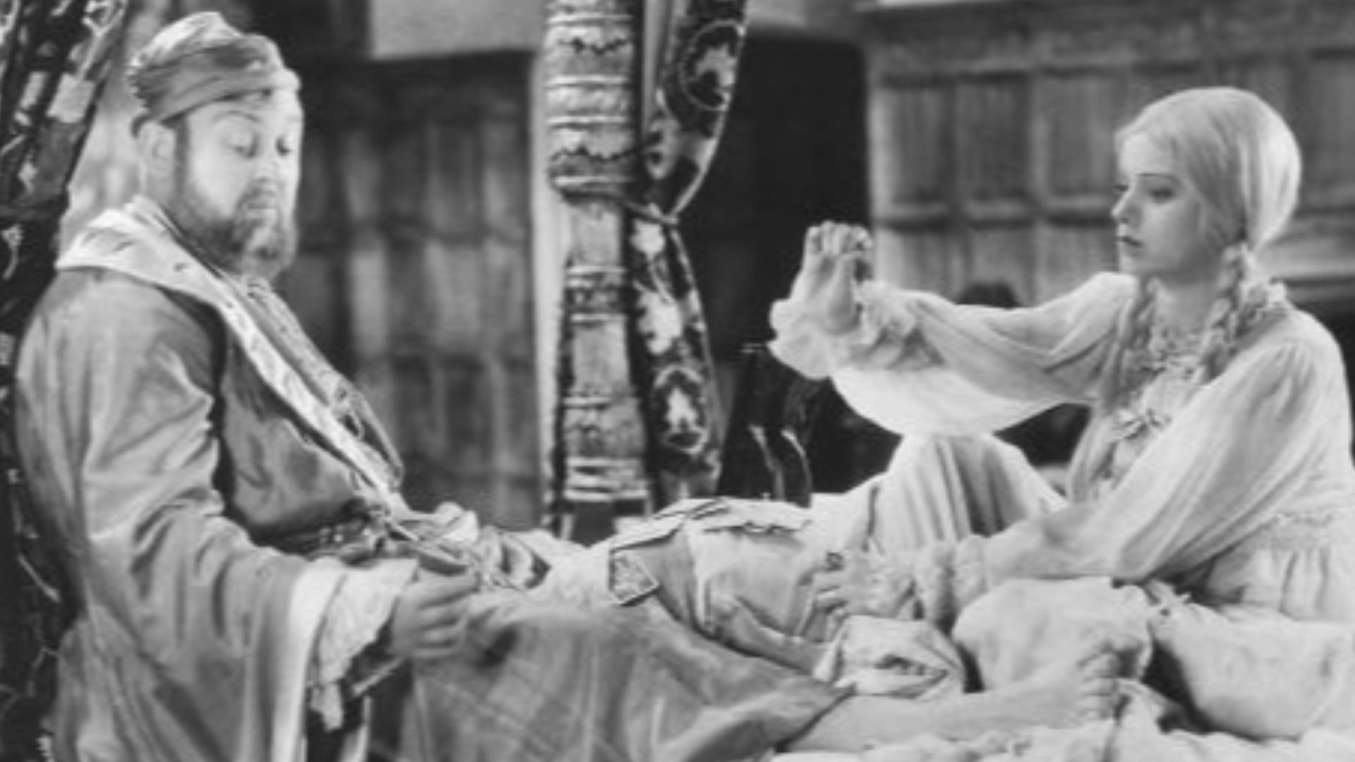 Promotional still from the 1933 film The Private Life of Henry VIII, published in National Board of Review Magazine