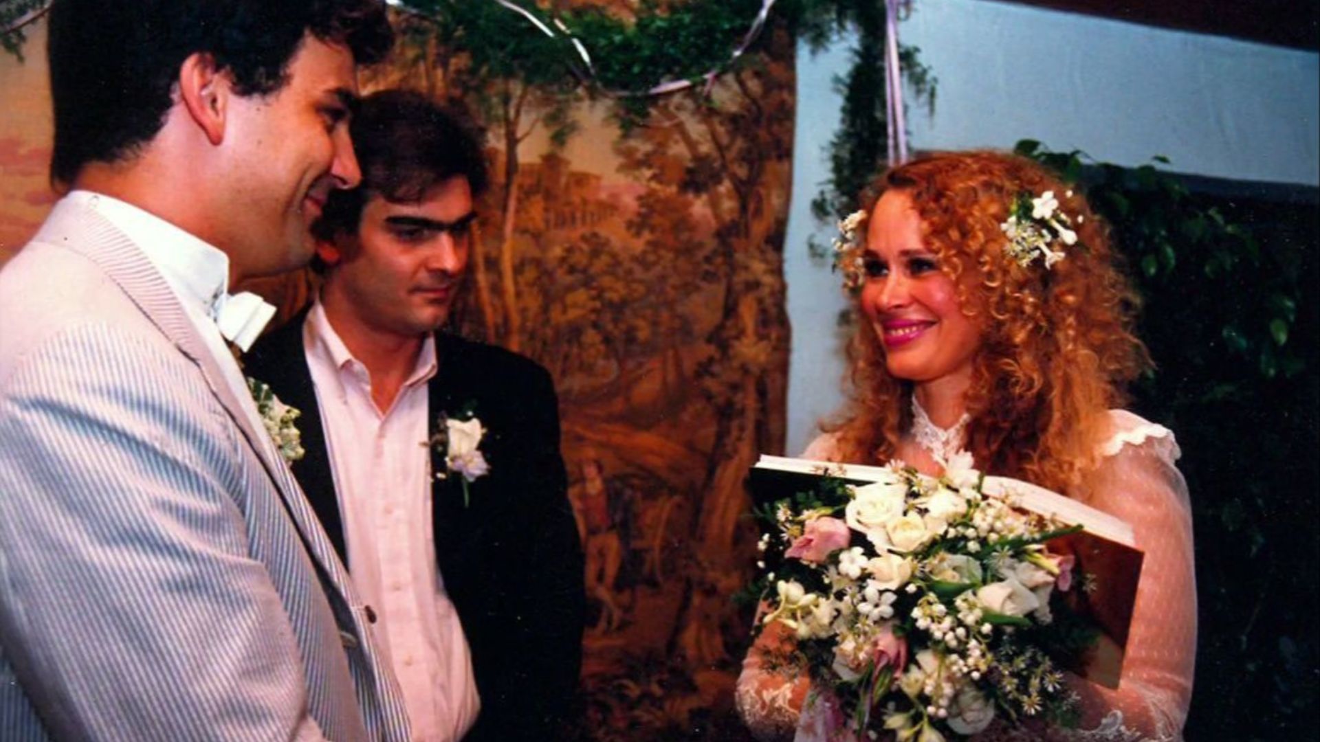 Stephen Eckelberry and Karen Black on their wedding day