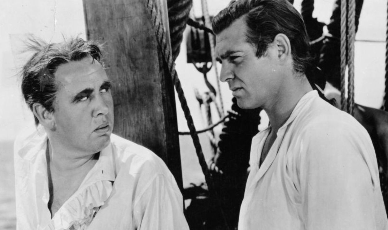 Charles Laughton and Clark Gable in a scene from the film 'Mutiny on the Bounty', 1935.