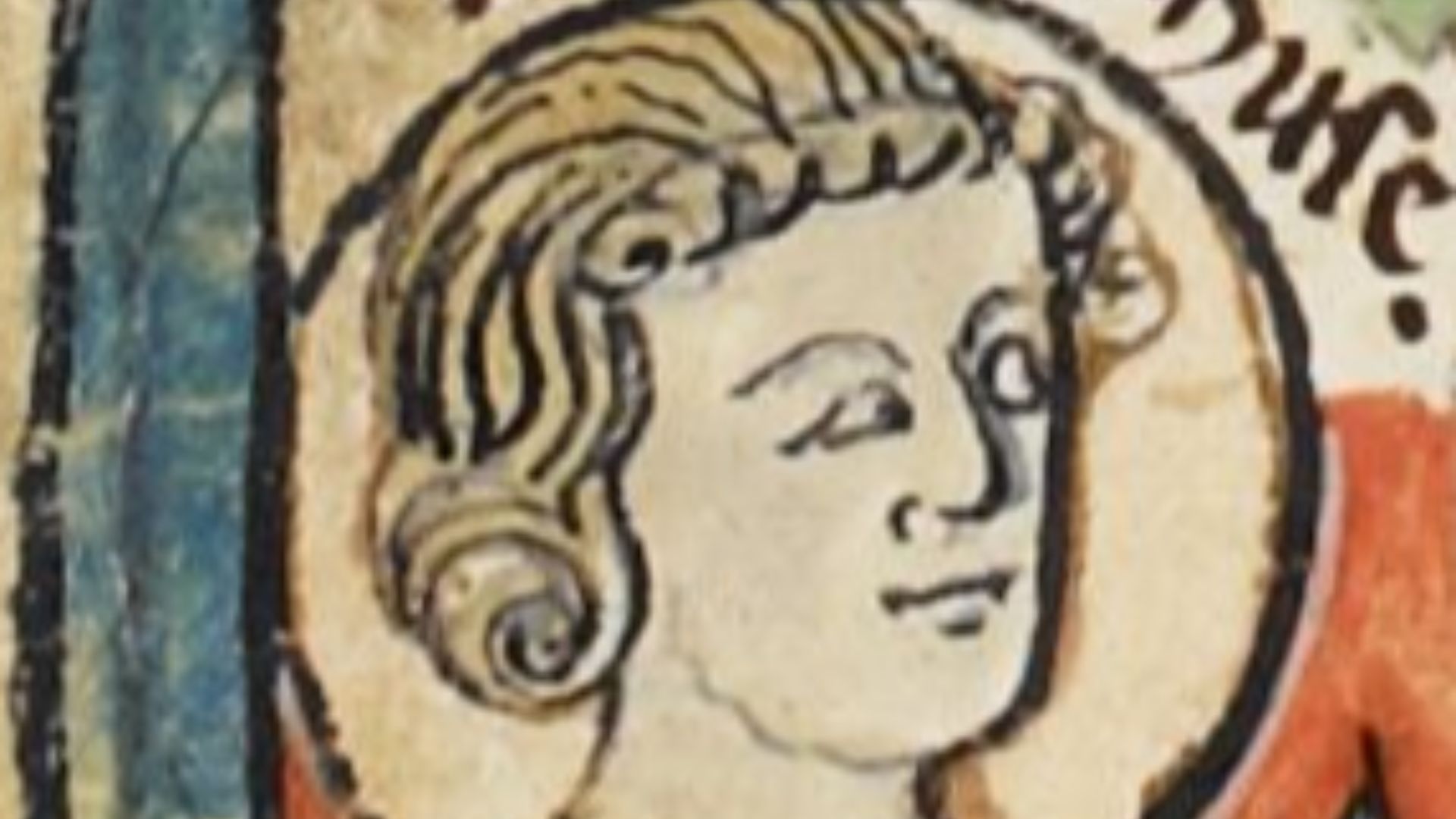 Robert Curthose in a 14th-century genealogical manuscript.