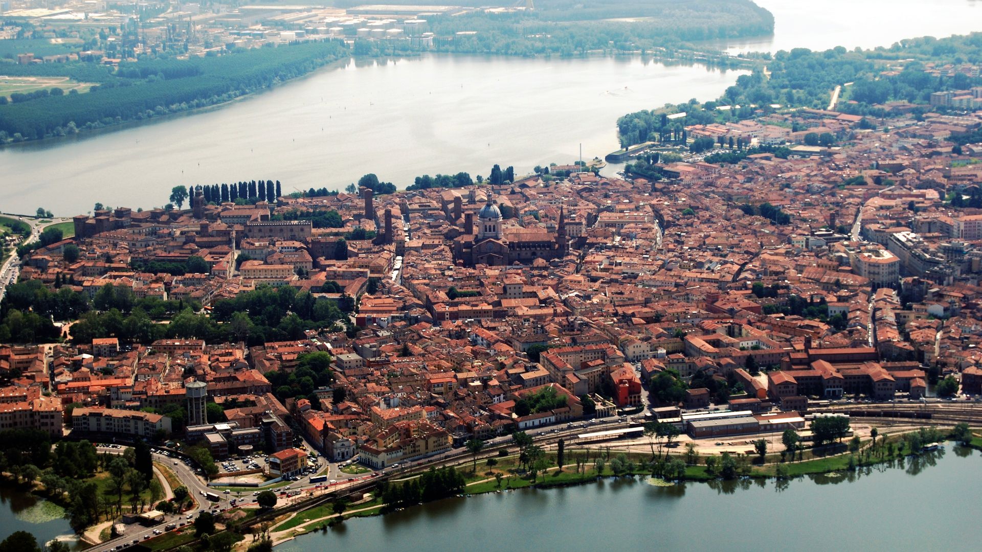 Aerial view of Mantova