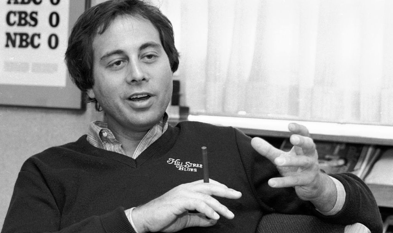 Television Executive Brandon Tartikoff, President of NBC Television Entertainment discuss upcoming tv season, April 18, 1984 in Burbank, California.