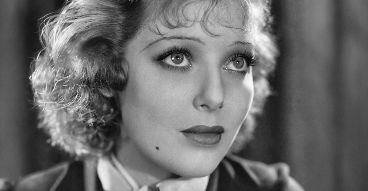 Black and white image of Loretta Young