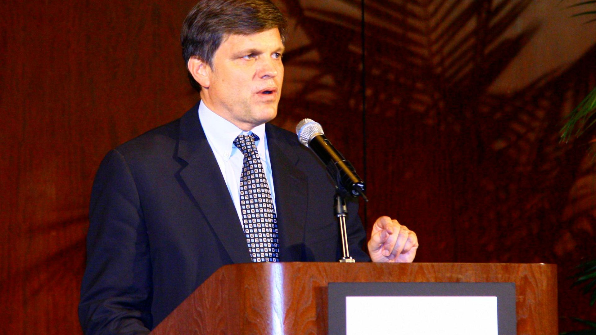 Douglas Brinkley, American author and professor of history at Rice University, speaks at Book & Author, the 28th Annual Dinner presented by HEB