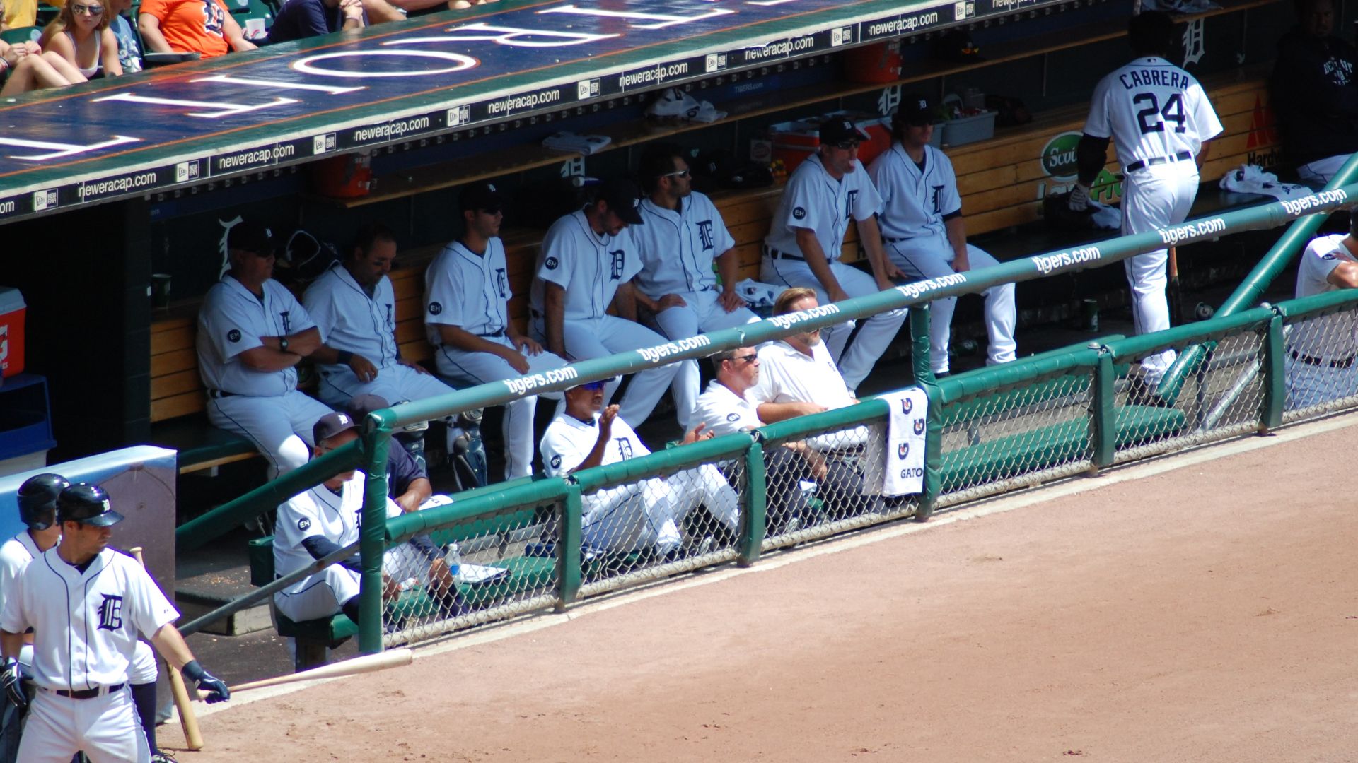 The dugout of theen:Detroit Tigers