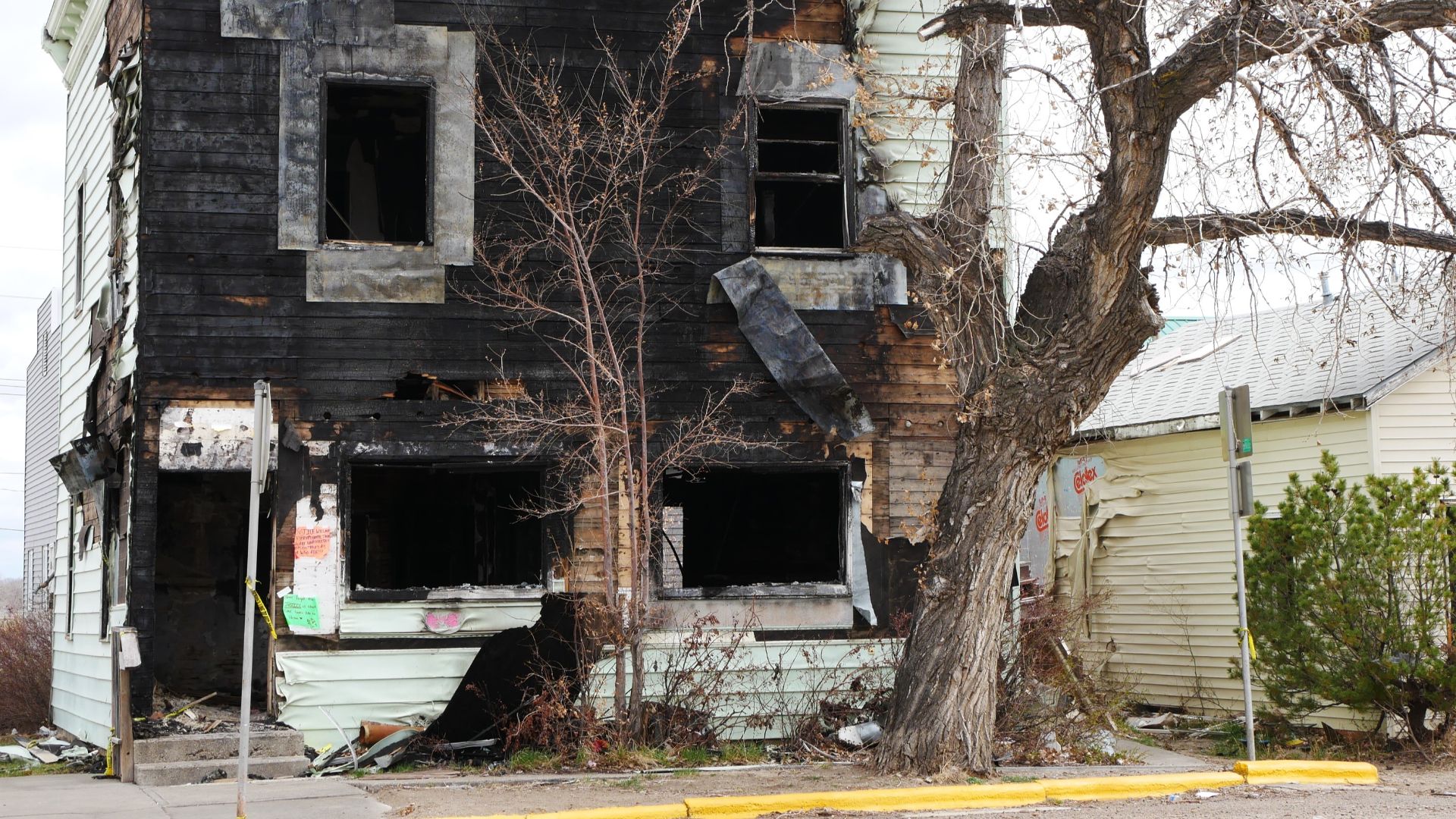 This house sat vacant for a while and then was burned down on the Fort Peck Indian Reservation in NE Montana