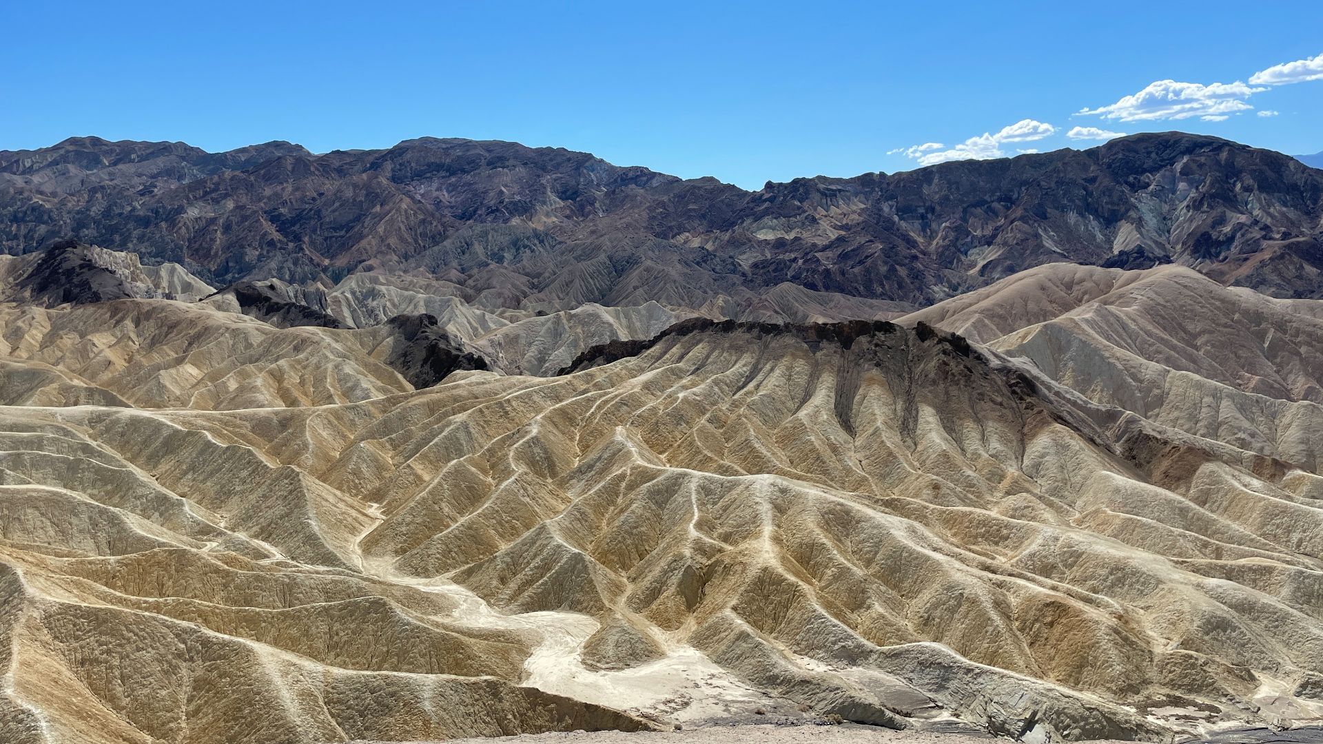 A view of Zabriskie Point in Death Valley National Park