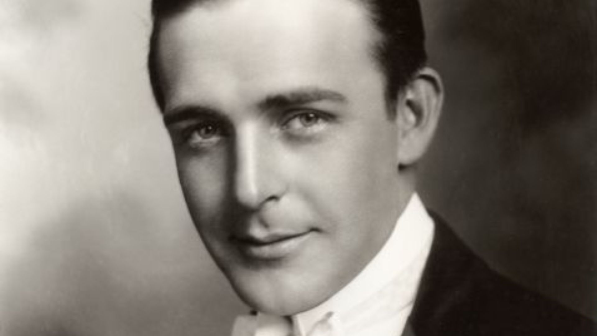 Silent film star Wallace Reid in a publicity portrait from the Famous Players-Lasky Studio, 1920.
